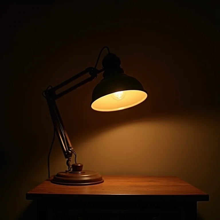 Abajur com iluminação inadequada para leitura