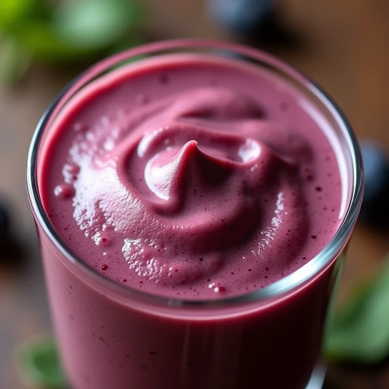 Açaí cremoso e perfeito em close-up