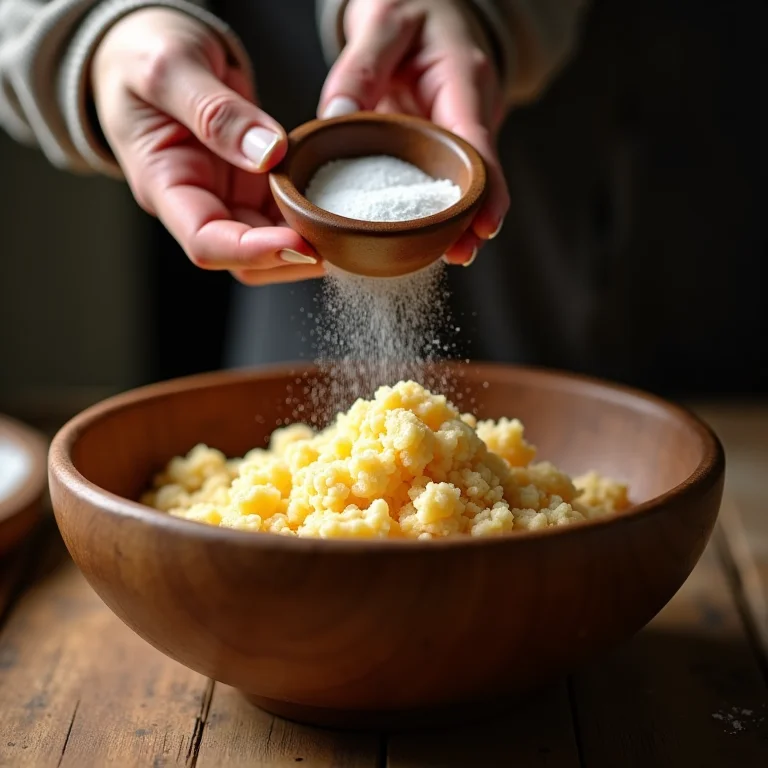 Adoçante sendo usado na receita de pamonha.