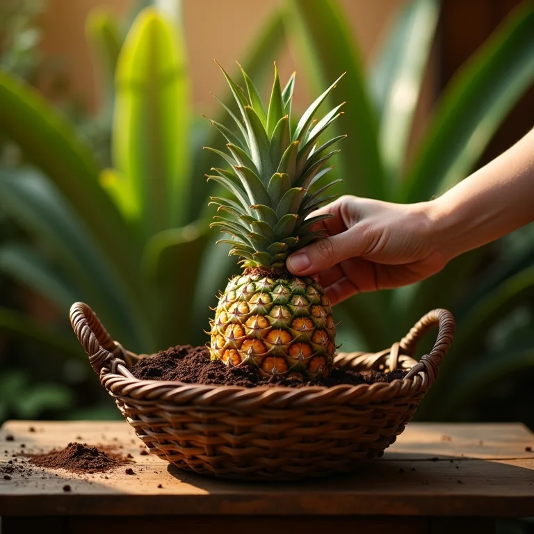 Adubação orgânica para o cultivo de abacaxi.