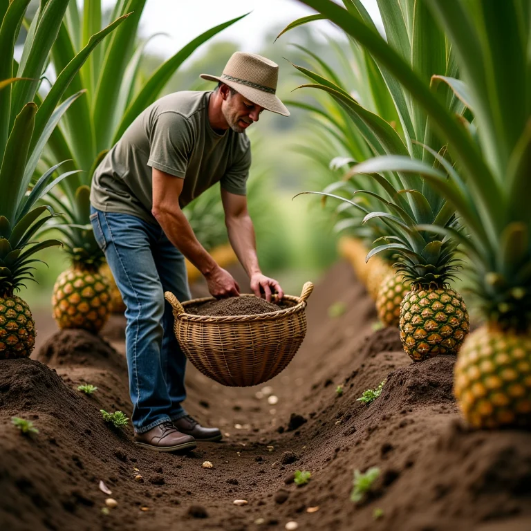 Adubação para abacaxis grandes e saborosos.