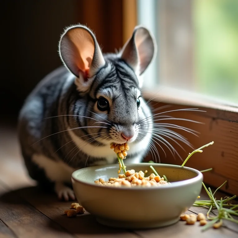 Alimentação adequada para chinchilas