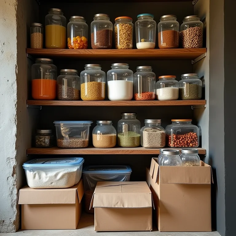 Alimentos armazenados em potes inadequados.