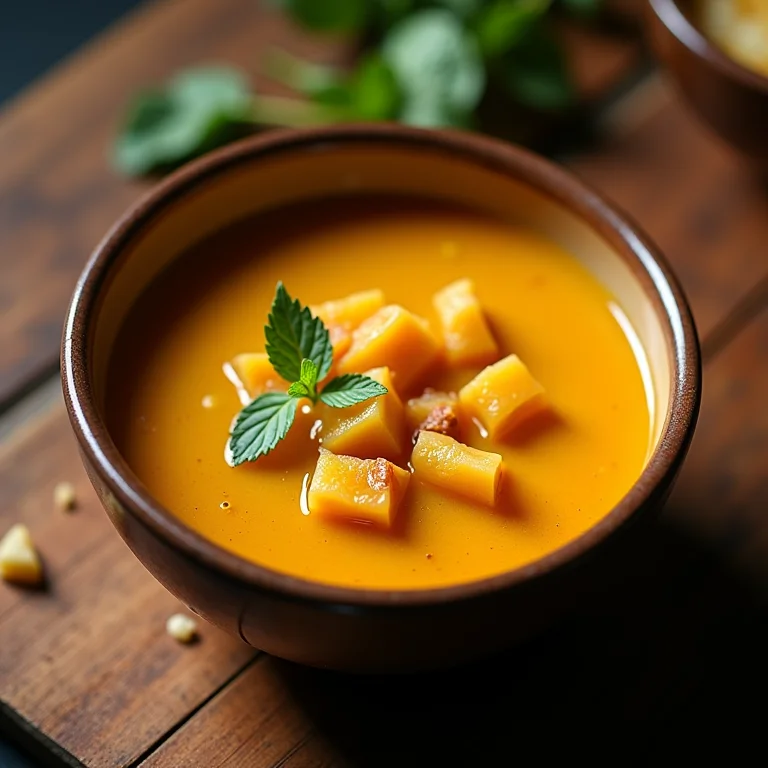 Angu preparado com caldo de galinha para um sabor especial.