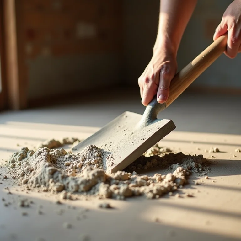 Aplicação de massa pronta cimentícia