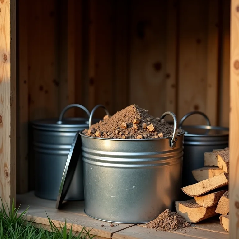 Armazenamento correto das cinzas de madeira