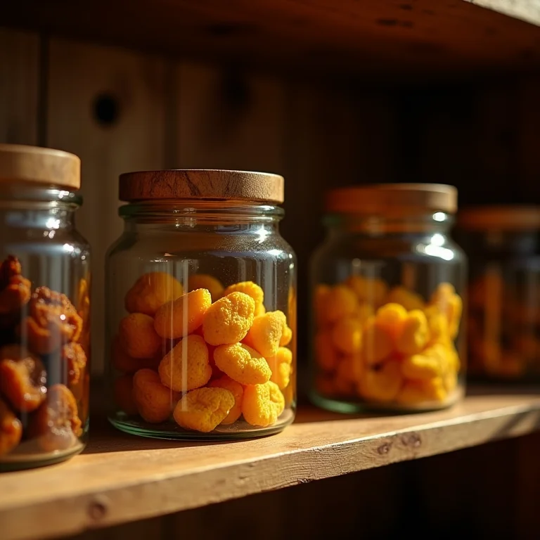 Armazenamento do chá de maracujá e camomila.