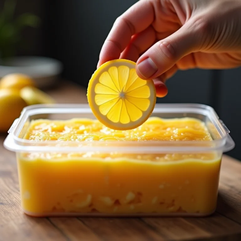 Armazenamento do pavê de limão no freezer