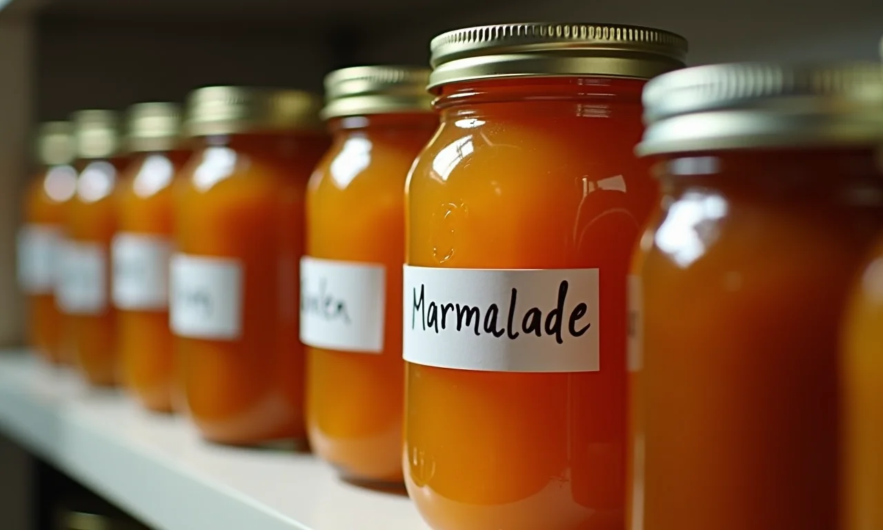 Armazenando doce de laranja corretamente.