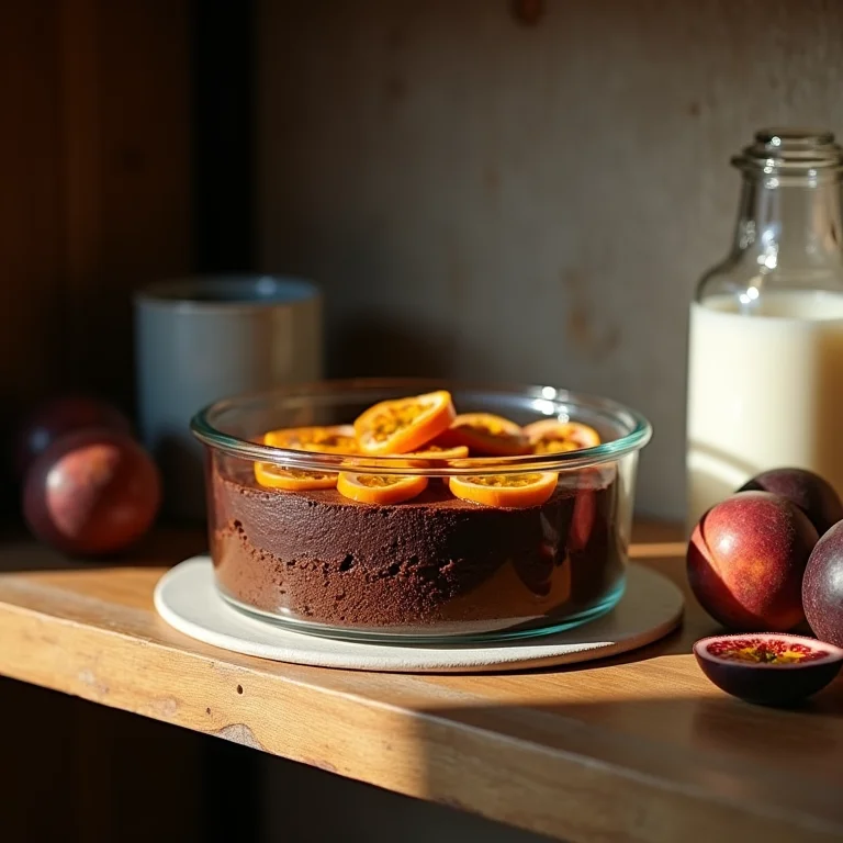 Armazenando o bolo de maracujá corretamente