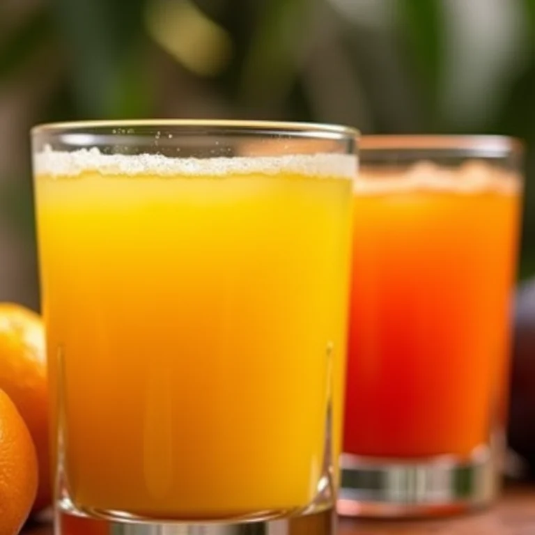 Atenção à cor do suco de pitanga e laranja