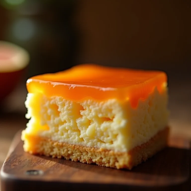 Bolo de fubá cremoso com goiabada derretida