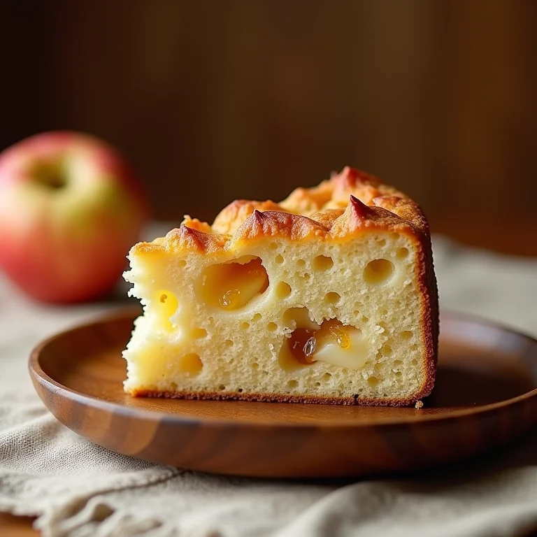 Bolo de maçã com pedaços