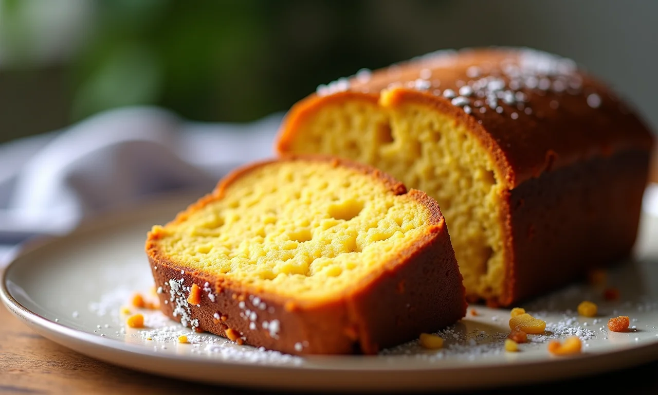Bolo de Milho Pamonha vegano, feito com ingredientes vegetais.