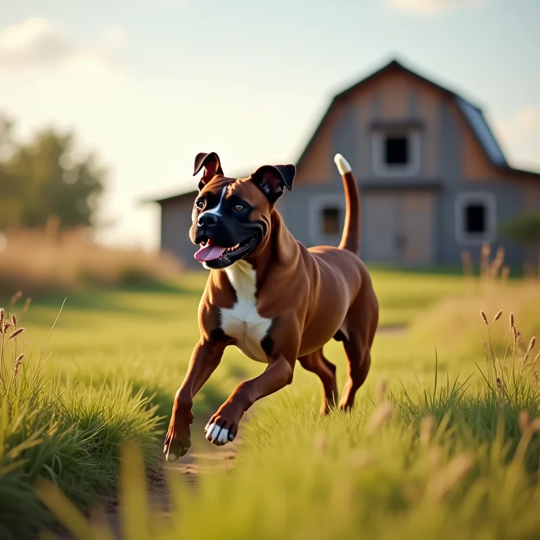 Boxer, um cão de guarda energético e alegre.