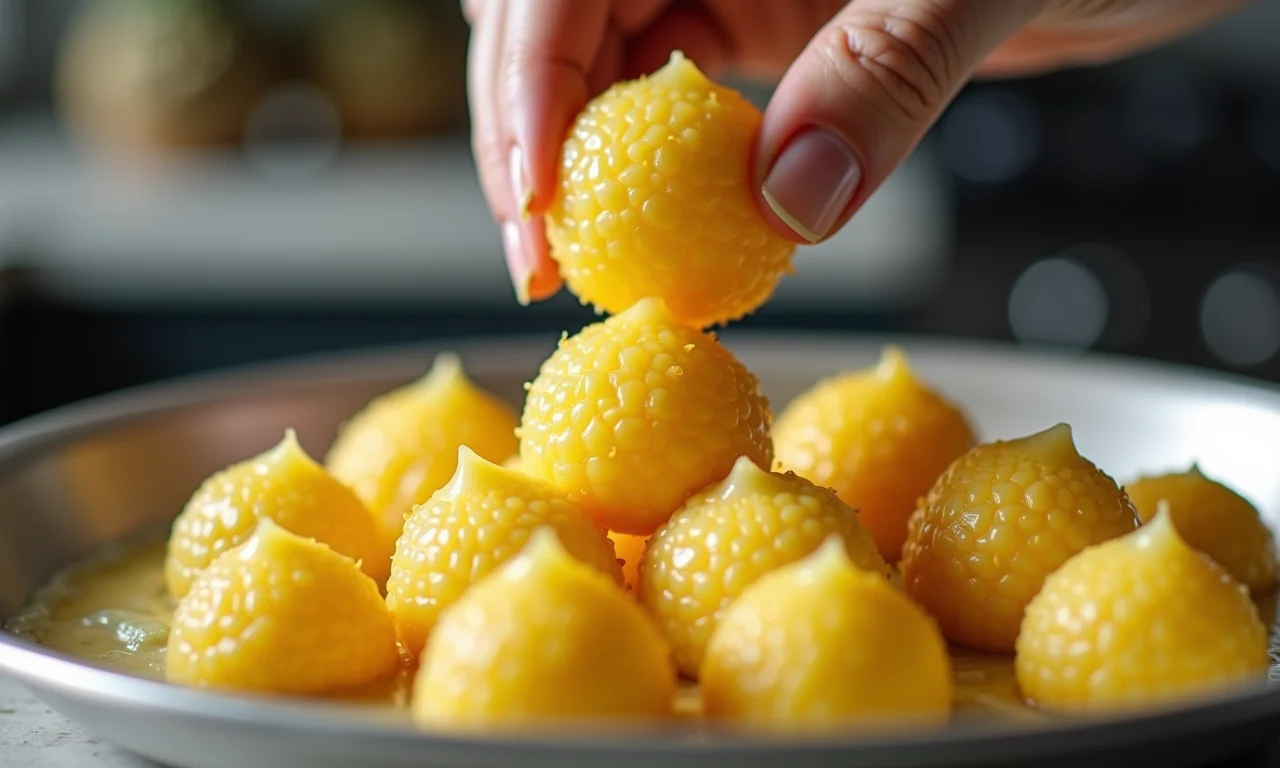 Brigadeiro de abacaxi com abacaxi em calda, ingredientes.