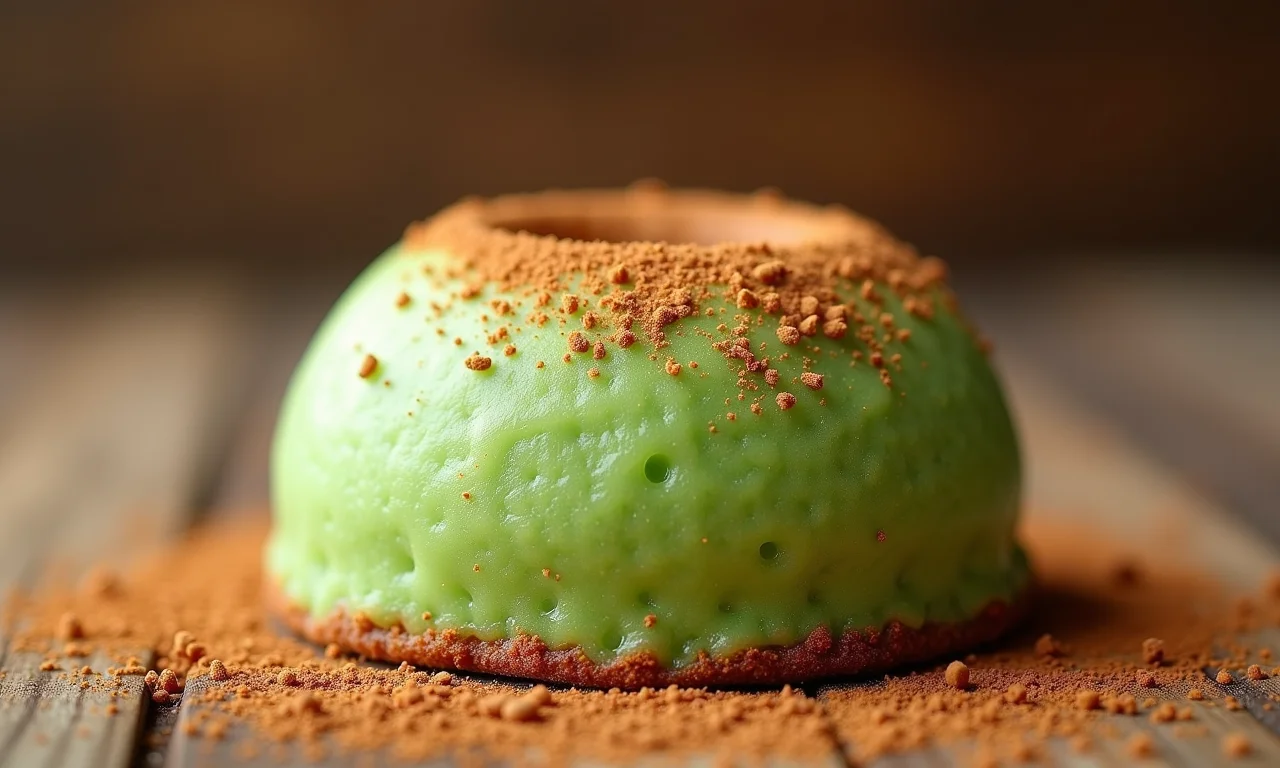 Brigadeiro de milho verde com canela.