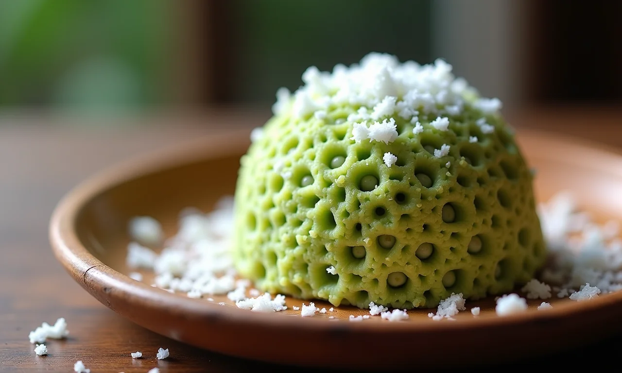 Brigadeiro de milho verde com coco ralado.