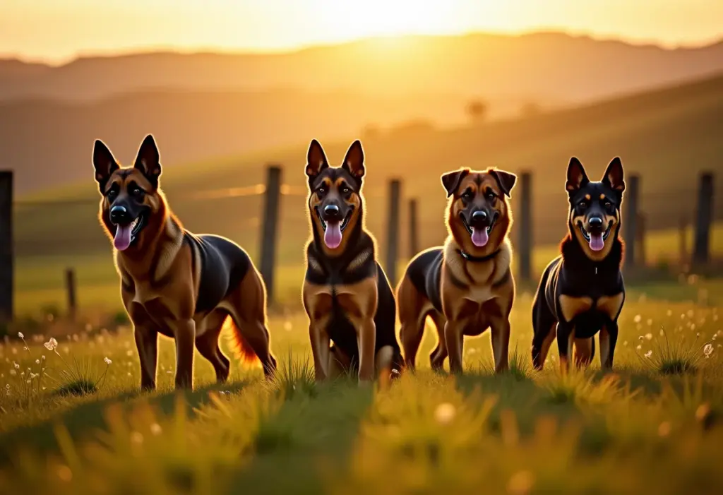 Cães de guarda em um sítio no Brasil