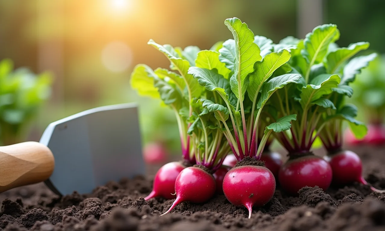 Calendário marcando a época ideal para plantar beterraba e rabanete.