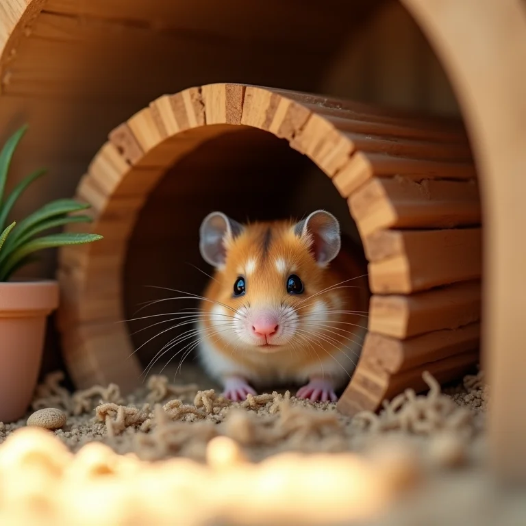 Casinha aconchegante para hamster