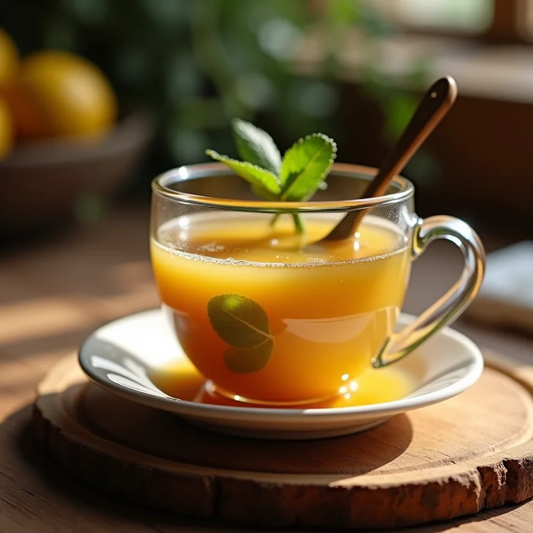 Chá de capim-cidreira com mel