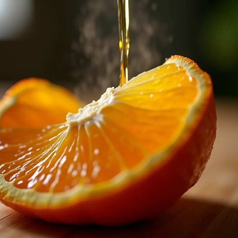Chá de casca de laranja aliviando inflamação.