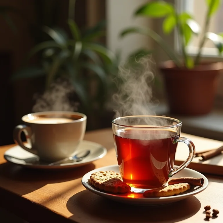 Chá de cravo e canela para uma digestão leve e feliz.