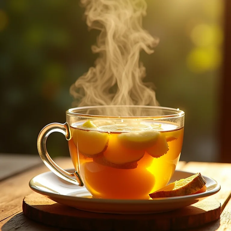 Chá de dente-de-leão com gengibre