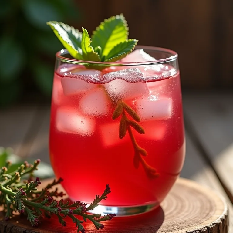 Chá de hibisco com cavalinha.