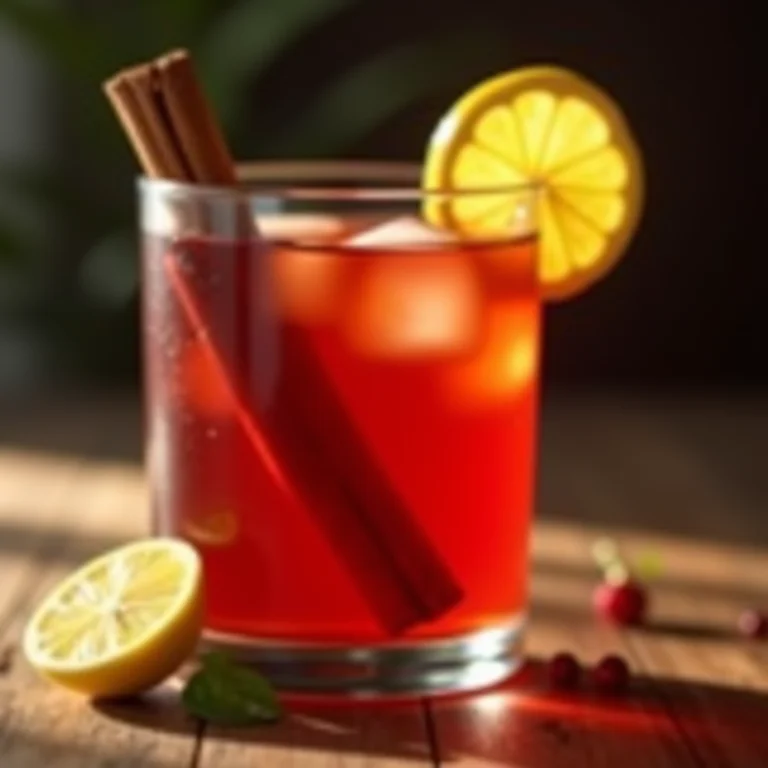 Chá de hibisco com gengibre e canela