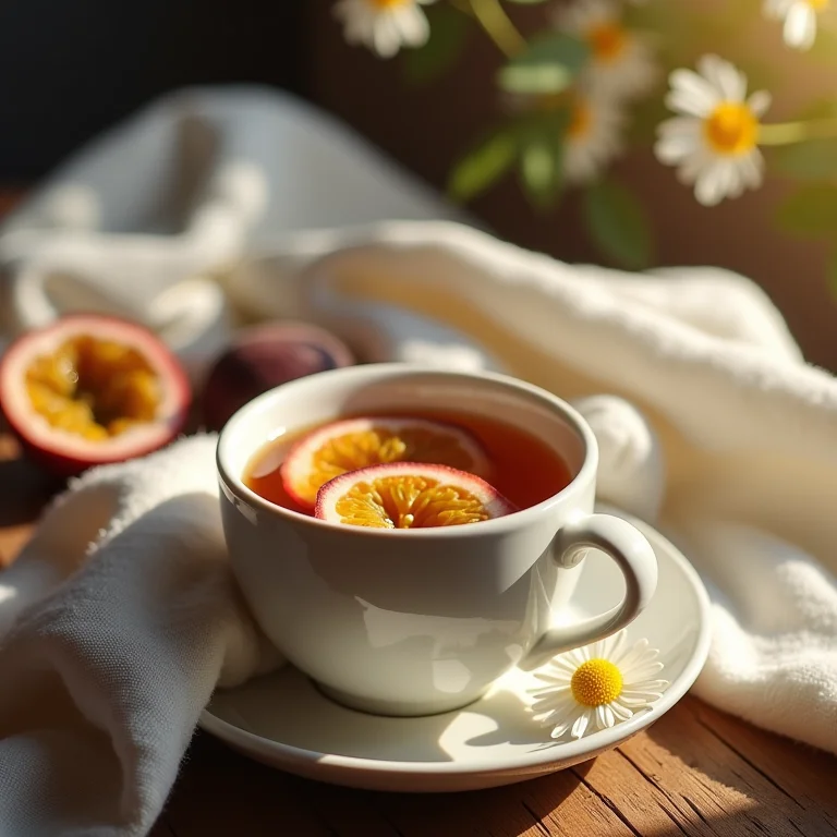 Chá de maracujá e camomila para bebê.