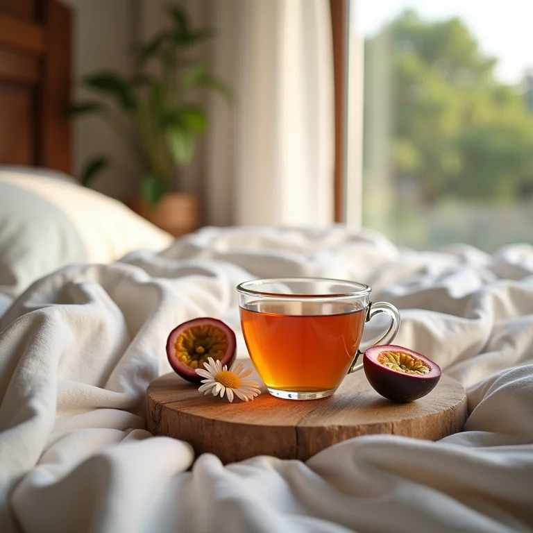 Chá de maracujá e camomila para melhorar o sono