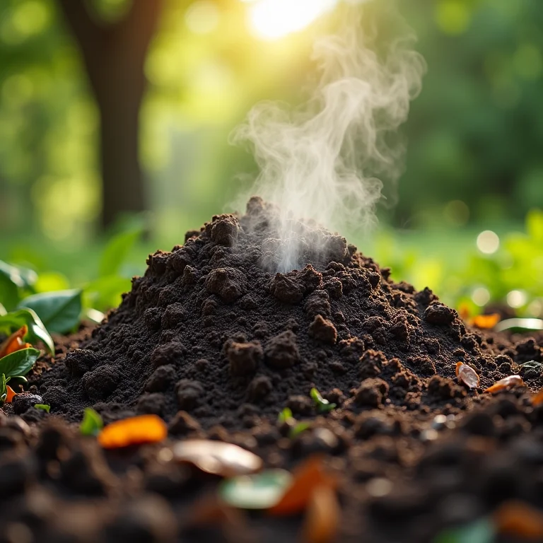 Cinzas de madeira na compostagem
