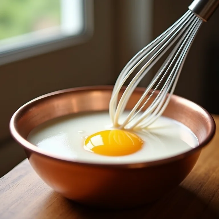 Claras em neve sendo batidas até o ponto perfeito.