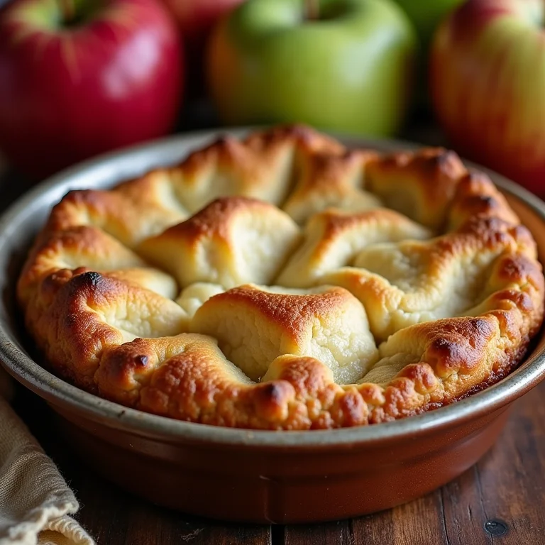Cobbler de maçã como alternativa ao pêssego.