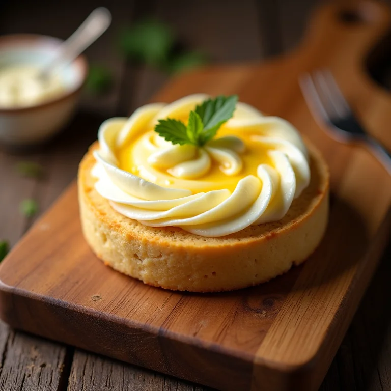 Cocada caseira cremosa em tábua de madeira