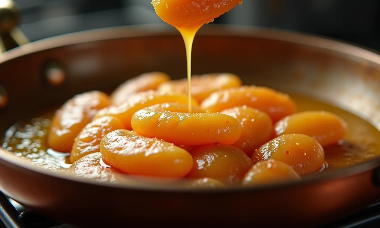 Cocada cozinhando na panela, ponto ideal.