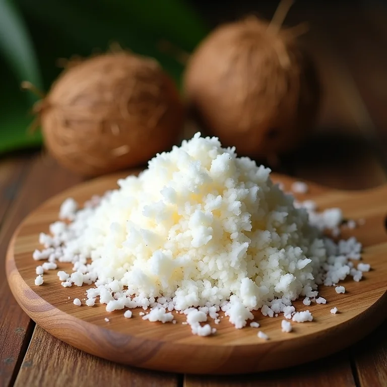 Coco fresco para a torta
