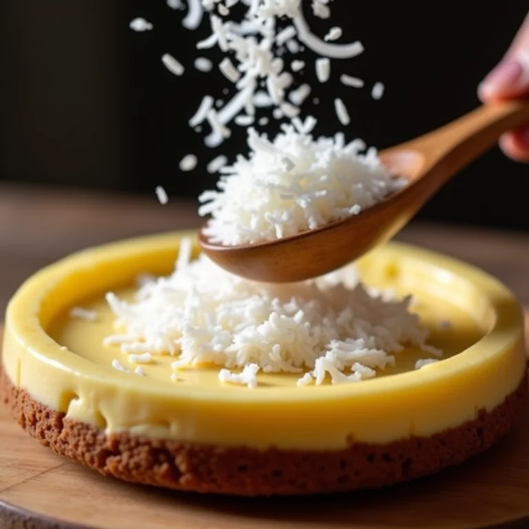 Coco Ralado Sococo sendo usado na receita de pavê.