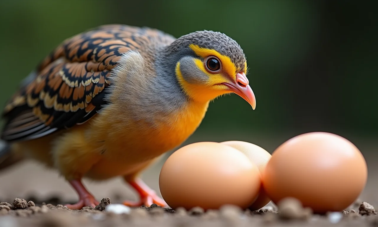 Codornas se alimentando com ração de postura.