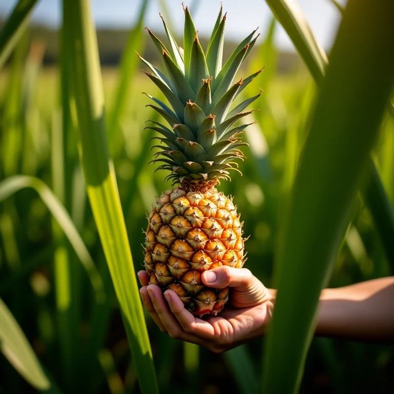 Colheita de abacaxi doce