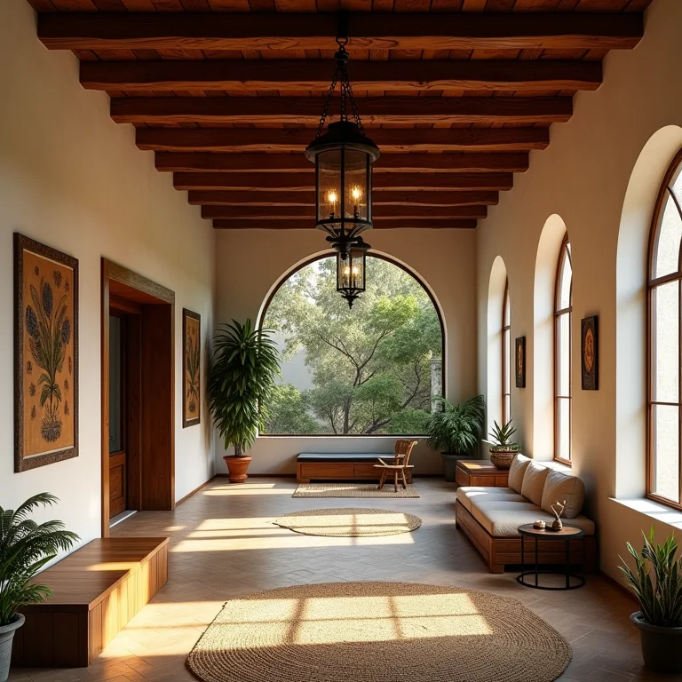 Combinação de iluminação rústica colonial com outros estilos