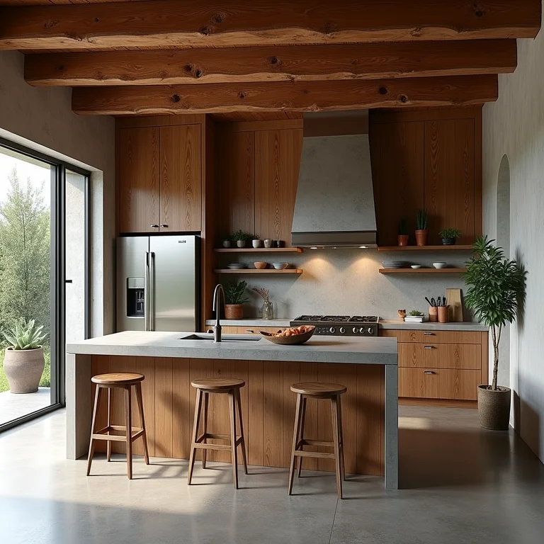 Combinação de madeira de demolição com outros estilos