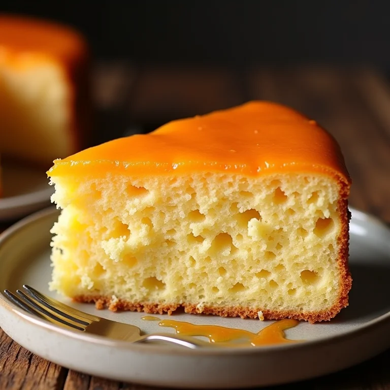Comparação de um bolo de laranja fofinho com um bolo denso.