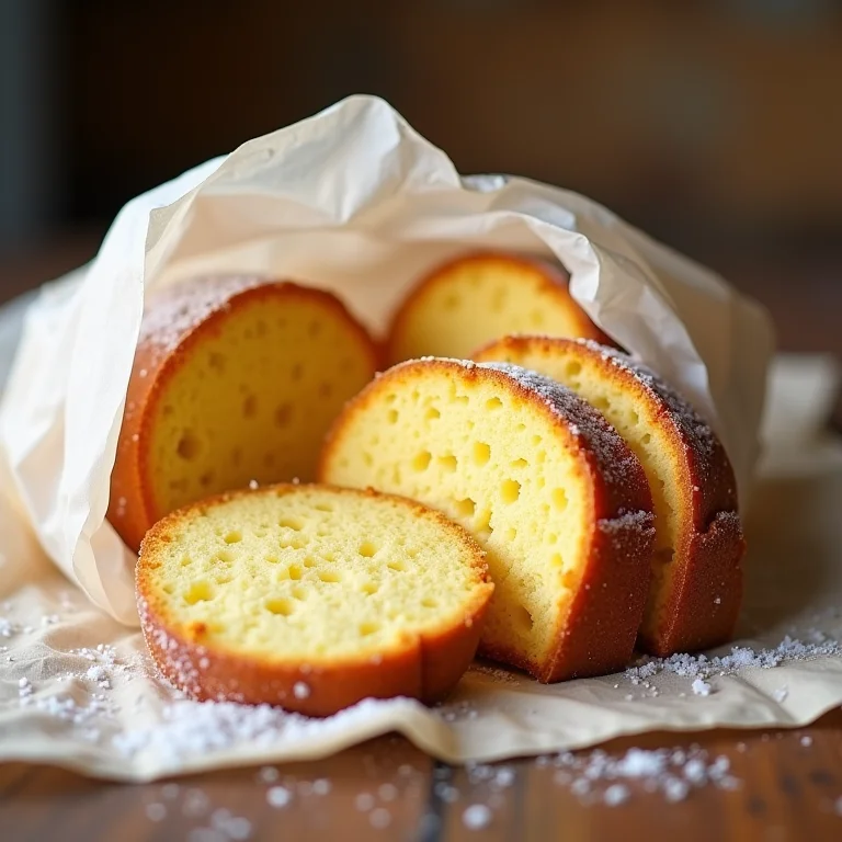 Congelando pão de queijo em forma de bolo.