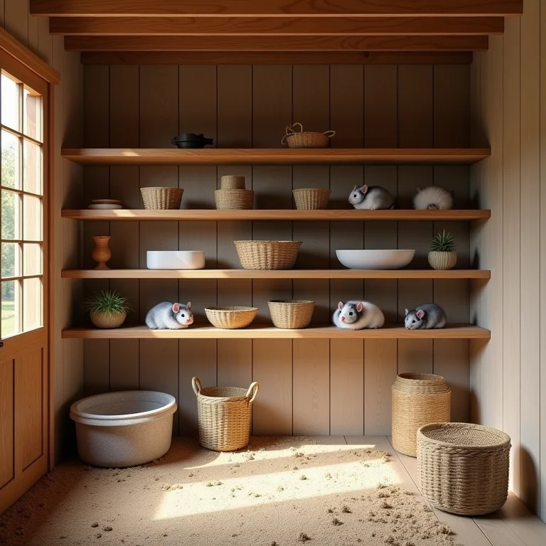 Construindo a estrutura de criação de chinchilas.