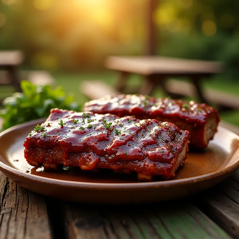Costelinha de porco ao molho barbecue caseiro