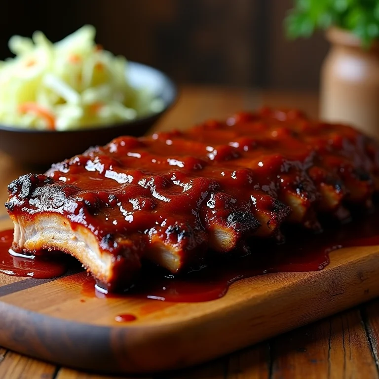 Costelinha de porco ao molho barbecue caseiro