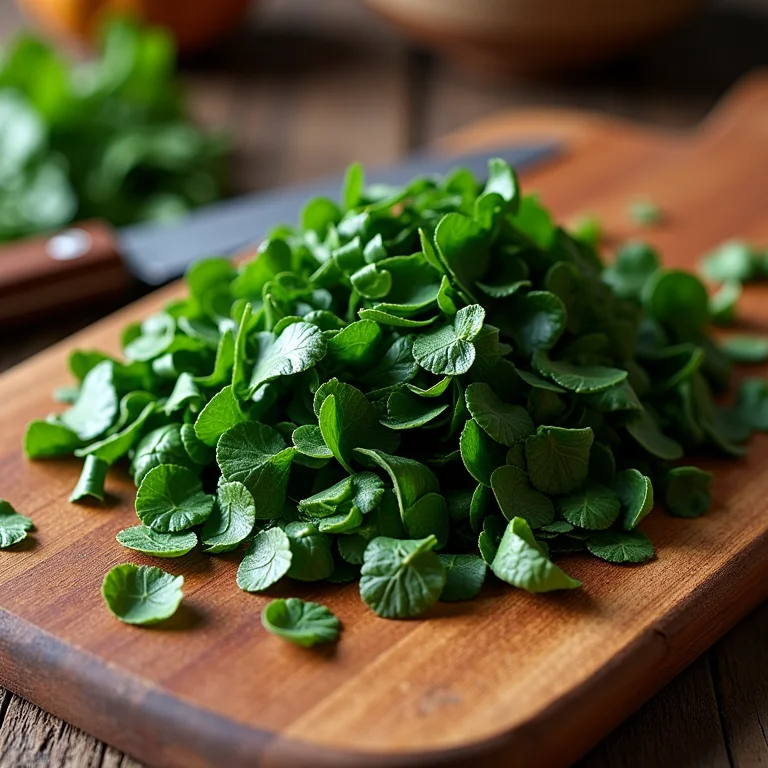 Couve fresca picada para o feijão tropeiro.